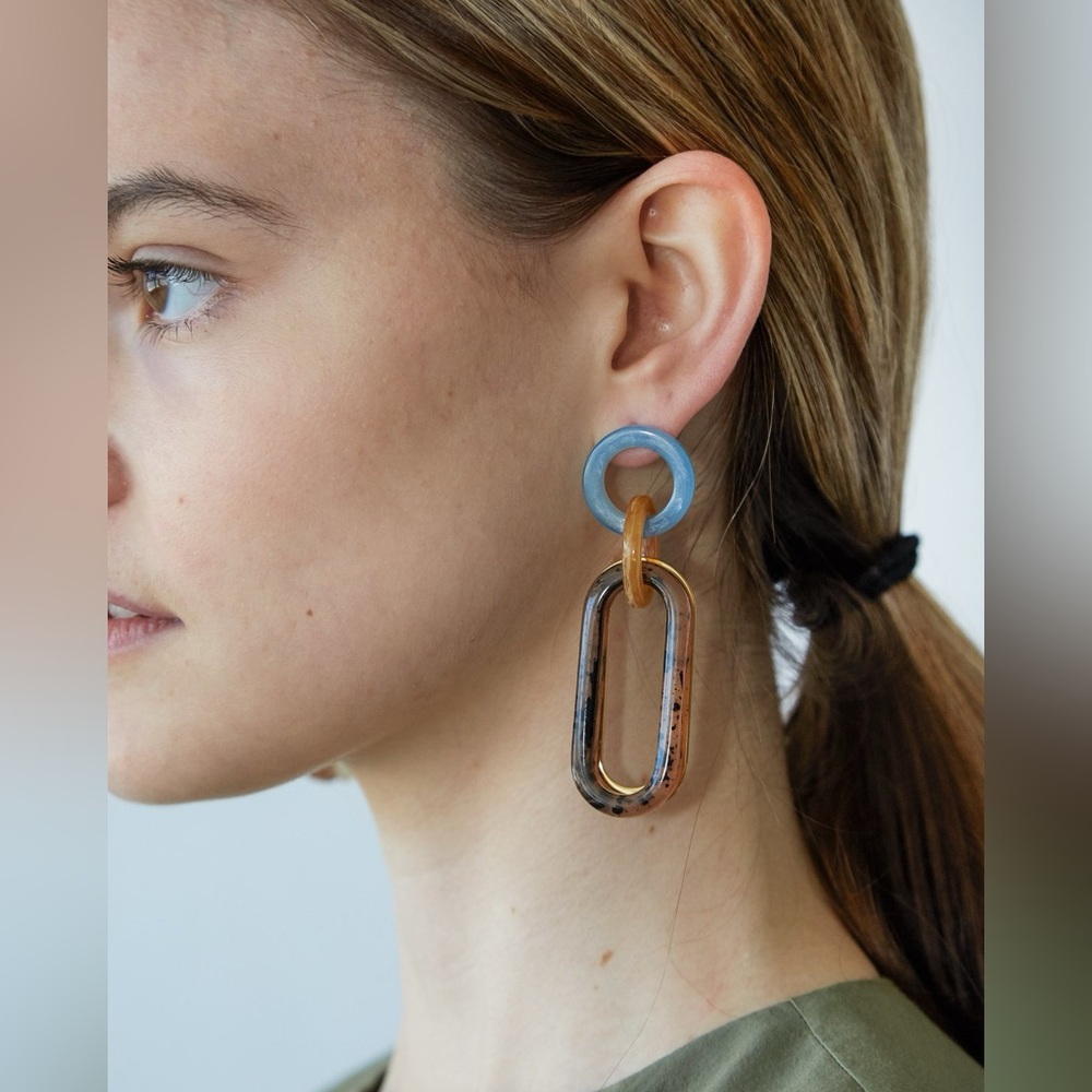 Rachel Comey Sour Earrings Sky Marble (rare color)